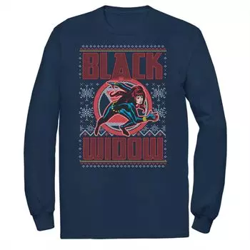 Мужская футболка-свитер Marvel Black Widow Ugly Christmas Licensed Character