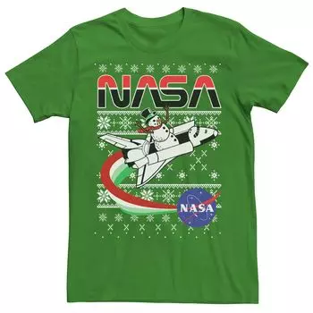 Мужская футболка-свитер NASA Santa Rocket Ugly Christmas Licensed Character