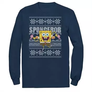 Мужская футболка-свитер Nickelodeon SpongeBob SquarePants Dancing Ugly Christmas Licensed Character