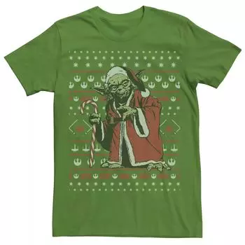 Мужская футболка-свитер с изображением «Звездных войн» Santa Yoda Ugly Christmas Licensed Character