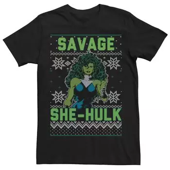 Мужская футболка-свитер с рисунком She-Hulk Ugly Christmas Licensed Character