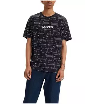 Мужская футболка свободного кроя с коротким рукавом и круглым вырезом Levi's