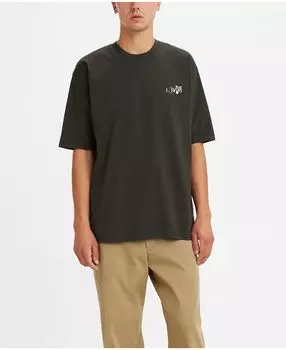 Мужская футболка свободного кроя свободного кроя со скейт-графикой Levi's, черный