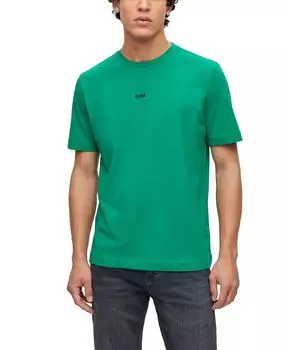 Мужская футболка свободного покроя из эластичного хлопка с логотипом boss Hugo Boss, мульти