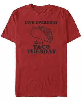 Мужская футболка Taco Tuesday с коротким рукавом и круглым вырезом Fifth Sun, красный