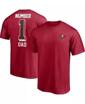 Мужская футболка Tampa Bay Buccaneers красная "#1 Dad" Fanatics, красный