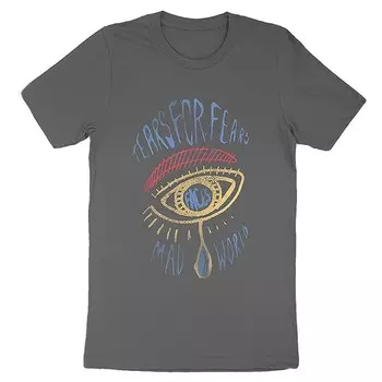 Мужская футболка Tears For Fears Mad World Licensed Character, серый