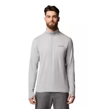 Мужская футболка Tech Trail с молнией на 1/4 Columbia, серый