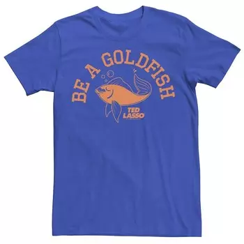 Мужская футболка Ted Lasso Be A Goldfish Orange Stamp Licensed Character, цвет Royal