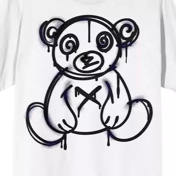 Мужская футболка Teddy Drip с графическим рисунком, окрашенным распылением Licensed Character