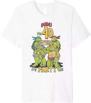 Мужская футболка Teenage Mutant Ninja Turtles 40th Birthday Pizza Party Premium, белый