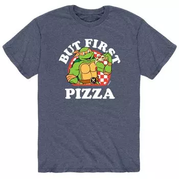 Мужская футболка Teenage Mutant Ninja Turtles But First Pizza Licensed Character