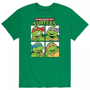 Мужская футболка Teenage Mutant Ninja Turtles Group Blocks Licensed Character, зеленый