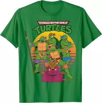Мужская футболка Teenage Mutant Ninja Turtles Retro Sun Group, зеленый