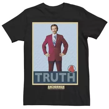 Мужская футболка телеведущего Ron бордовая The Truth с портретом Licensed Character