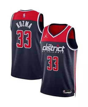 Мужская футболка темно-синего цвета Kyle Kuzma Washington Wizards 2022/23 Statement Edition Swingman Jordan, синий