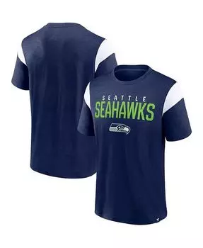 Мужская футболка темно-синего цвета с логотипом College, белая футболка Seattle Seahawks Home Stretch Team Fanatics, синий
