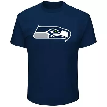 Мужская футболка темно-синего цвета с логотипом Jamal Adams College Seattle Seahawks Big & Tall с именем и номером игрока Fanatics