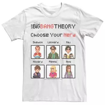 Мужская футболка «Теория большого взрыва»: выбери свою футболку Nerd Game Licensed Character