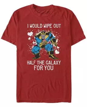 Мужская футболка thanos galaxy heart с круглым вырезом и короткими рукавами Fifth Sun, красный