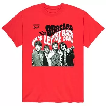 Мужская футболка The Beatles Get Back Licensed Character, красный