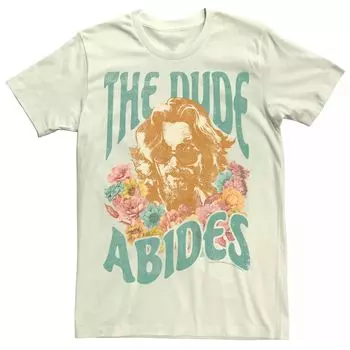 Мужская футболка The Big Lebowski с цветочным принтом The Dude Abides с рисунком Licensed Character