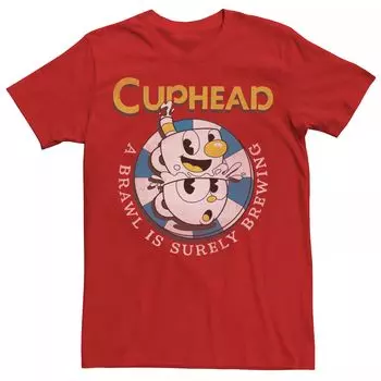 Мужская футболка The Cuphead Show Mugman Poker Chip Brewing Brawl Licensed Character
