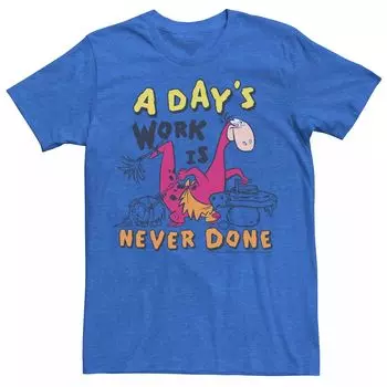 Мужская футболка The Flintstones Dino A Day's Work Tee Licensed Character