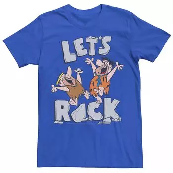 Мужская футболка The Flintstones Fred And Barney Let's Rock Licensed Character