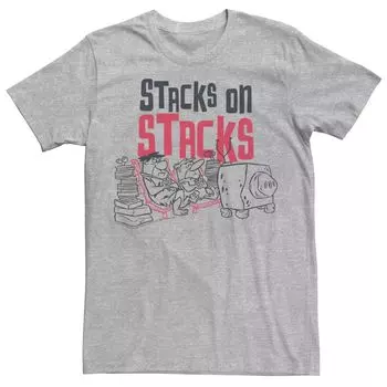 Мужская футболка The Flintstones Fred & Barney Stacks On Stacks Licensed Character