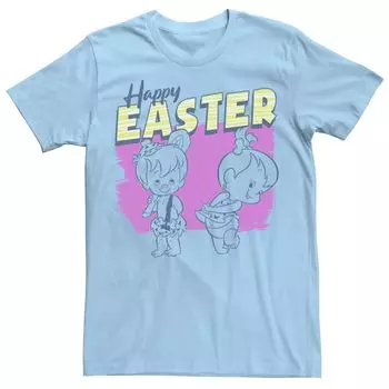 Мужская футболка The Flintstones Happy Eastern Pebbles Bam Bam Licensed Character