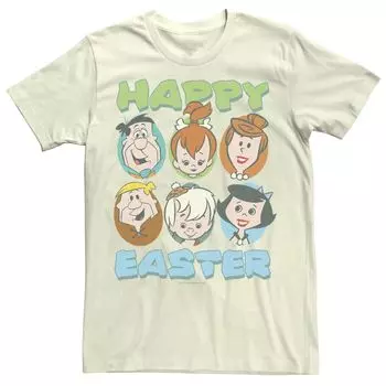 Мужская футболка The Flintstones Happy Пасхальные яйца Licensed Character