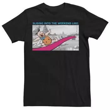 Мужская футболка The Flintstones, превращающаяся в футболку выходного дня Licensed Character