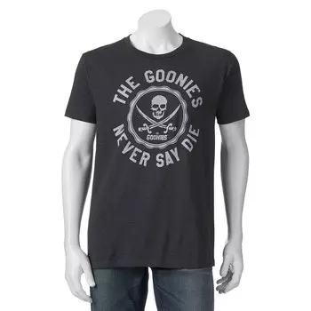 Мужская футболка The Goonies Circular "Never Say Die" Licensed Character, цвет Heather Charcoal