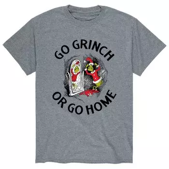 Мужская футболка The Grinch Go Grinch Or Go Home Licensed Character
