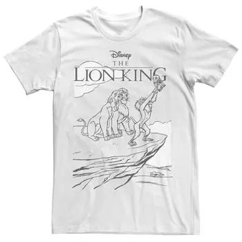 Мужская футболка The Lion King Outline Disney, белый