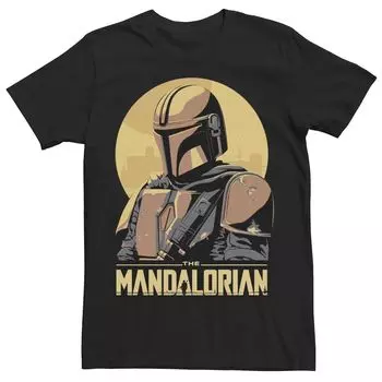 Мужская футболка The Mandalorian Pastel Sunset Star Wars