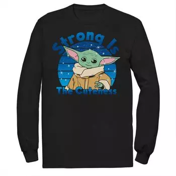 Мужская футболка The Mandalorian The Child Aka Baby Yoda Strong Is The Cuteness Tee Star Wars