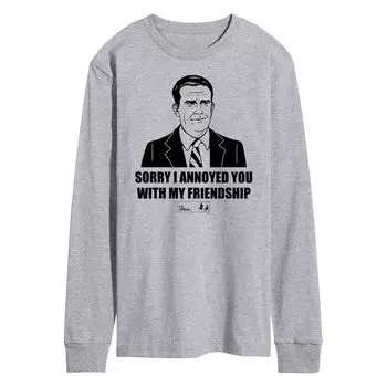 Мужская футболка The Office с длинными рукавами «Извини, я раздосадовал тебя» Licensed Character