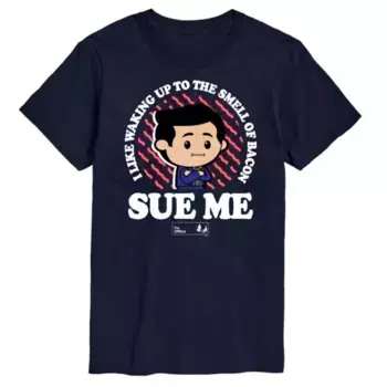 Мужская футболка The Office с принтом "Michael Scott Sue Me" Licensed Character, синий