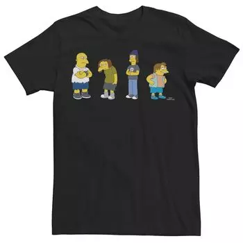 Мужская футболка The Simpsons Bullies Lineup Licensed Character