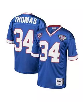 Мужская футболка Thurman Thomas Royal Buffalo Bills 1994 года с подлинными воспоминаниями о вышедшем на пенсию игроке Mitchell & Ness, синий