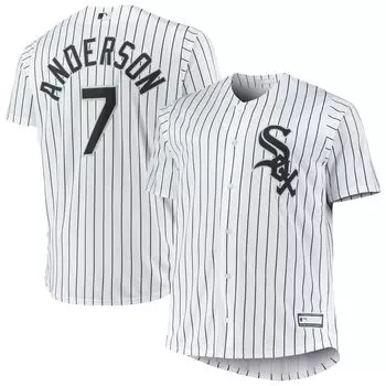 Мужская футболка Tim Anderson White Chicago White Sox Big & Tall Replica Player Jersey
