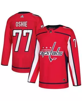 Мужская футболка tj oshie red washington capitals authentic player adidas, красный