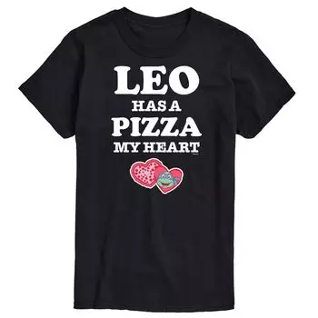 Мужская футболка TMNT Pizza My Heart Leo Licensed Character