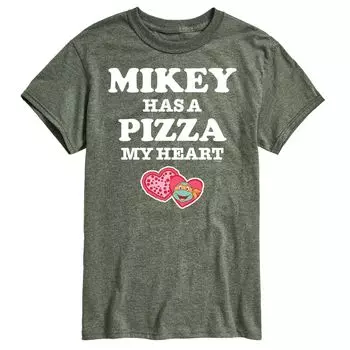 Мужская футболка TMNT Pizza My Heart Mikey Licensed Character