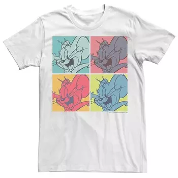 Мужская футболка Tom And Jerry Pop Art Box Up Licensed Character, белый