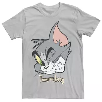 Мужская футболка Tom And Jerry Tom Cat с большим лицом Licensed Character