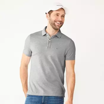 Мужская футболка Tommy Hilfiger Justin Polo, цвет Gray Heather