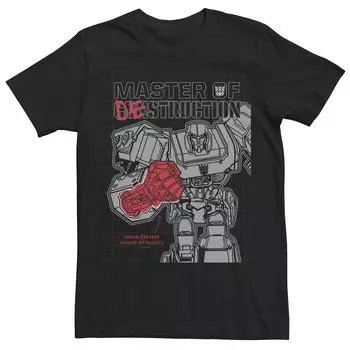 Мужская футболка Transformers Megatron Master Of Destruction в стиле поп-музыки Licensed Character